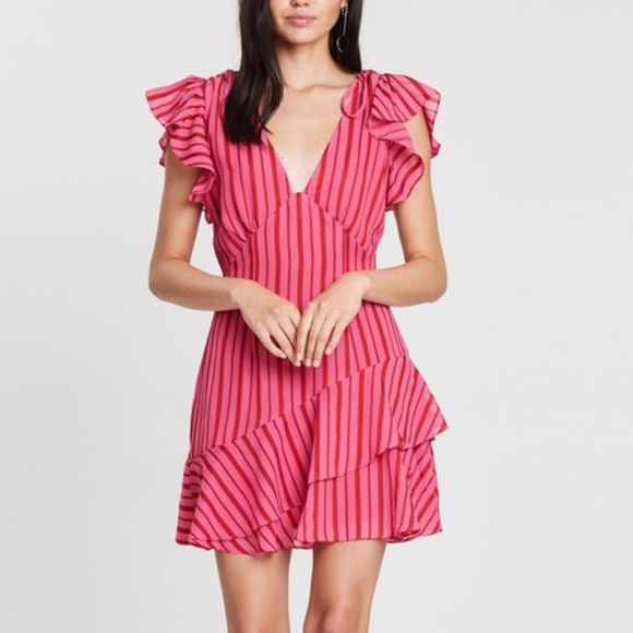 talulah candy flounce midi dress